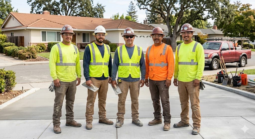 Concrete crew working on a project
